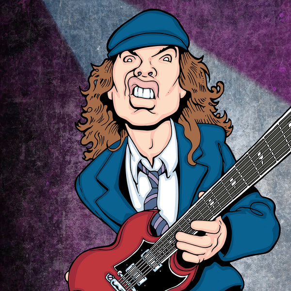 Angus Young by Anthony Parisi, Limited Edition Print