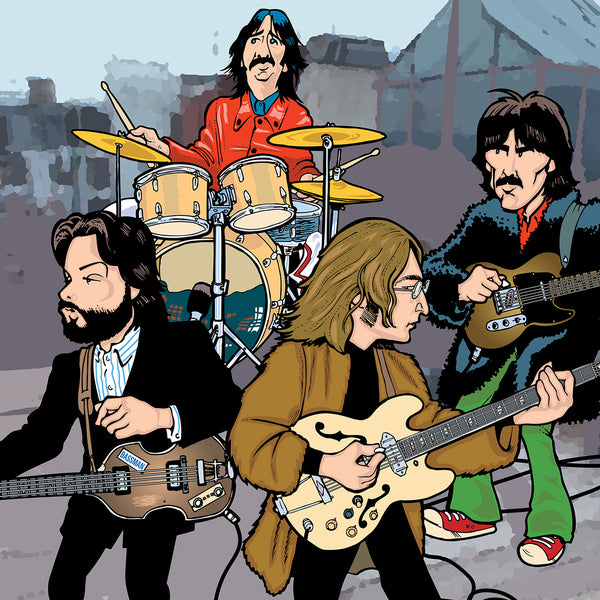Beatles Rooftop Performance by Anthony Parisi, Limited Edition Print