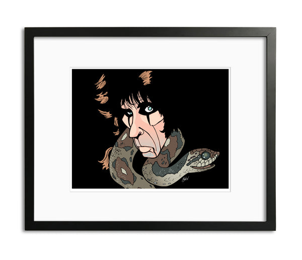 Alice Cooper Snake by Anthony Parisi, Limited Edition Print