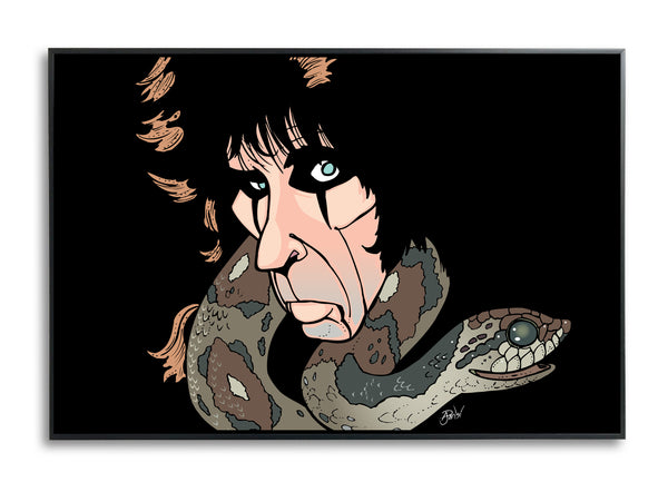Alice Cooper Snake by Anthony Parisi, Limited Edition Print