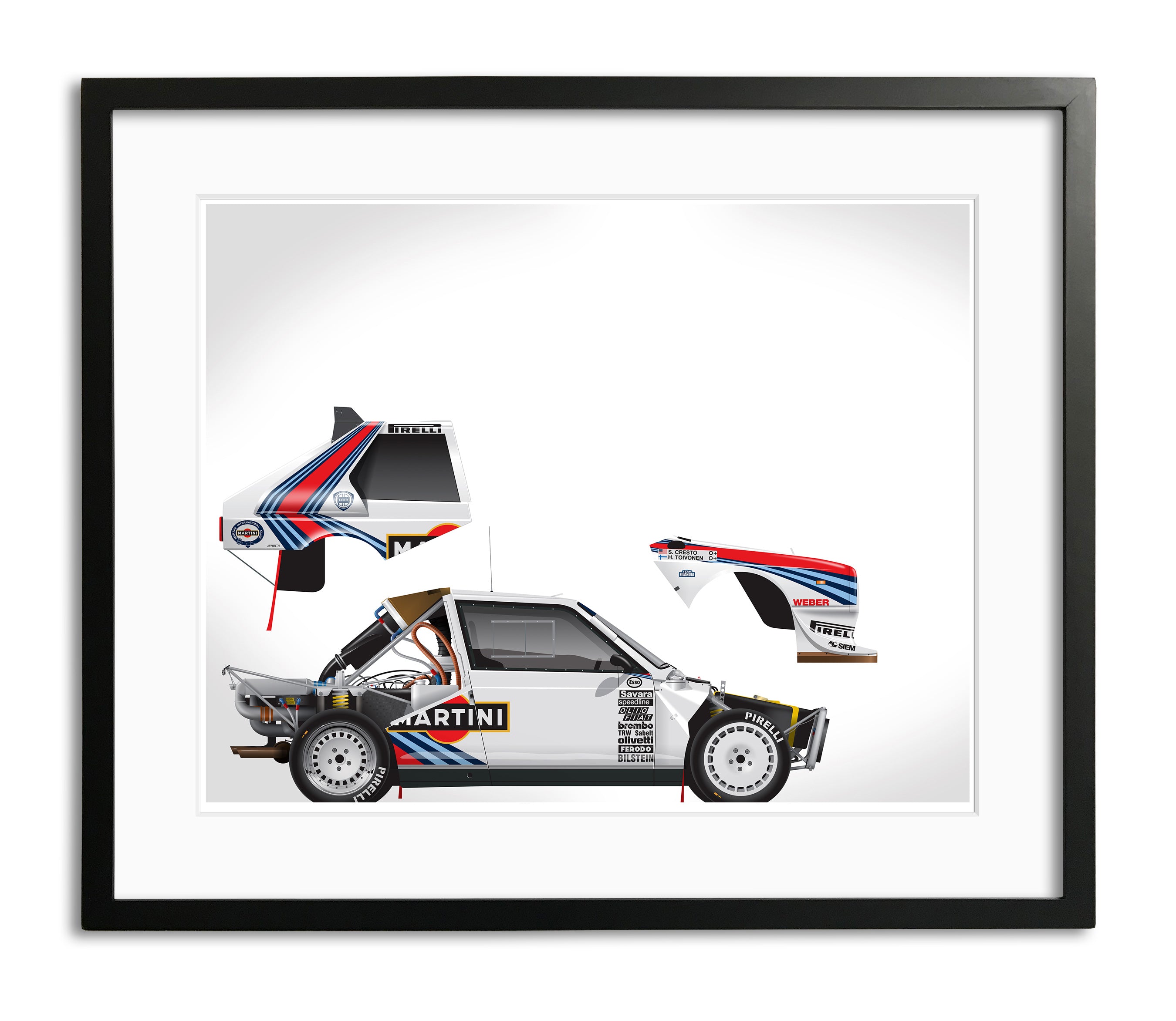 原画　　LANCIA 　DELTA S4 　「 River crossing」 原画 LANCIA DELTA S4 「 River crossing」