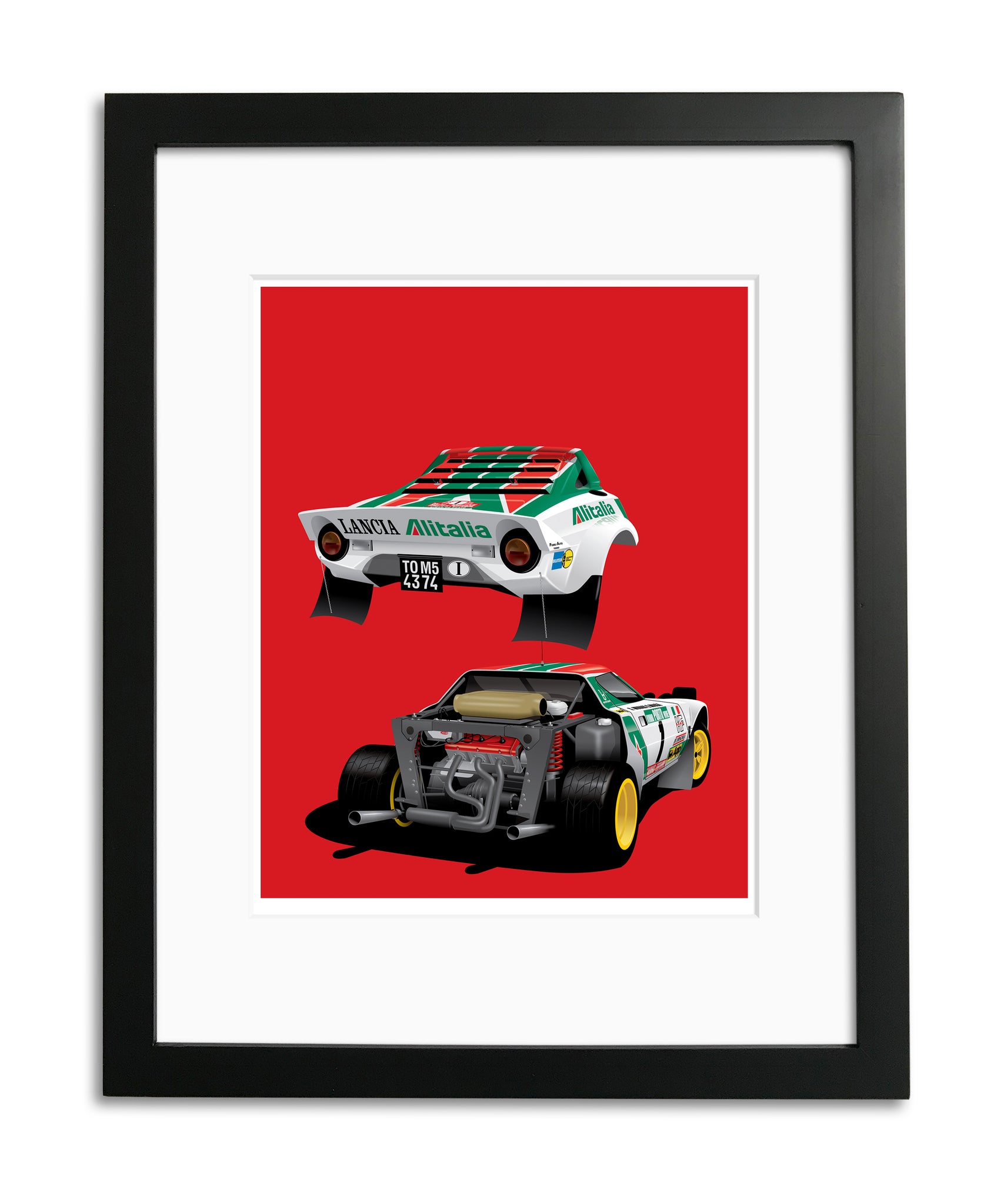 Lancia Stratos, by Ricardo Santos, Limited Edition Print