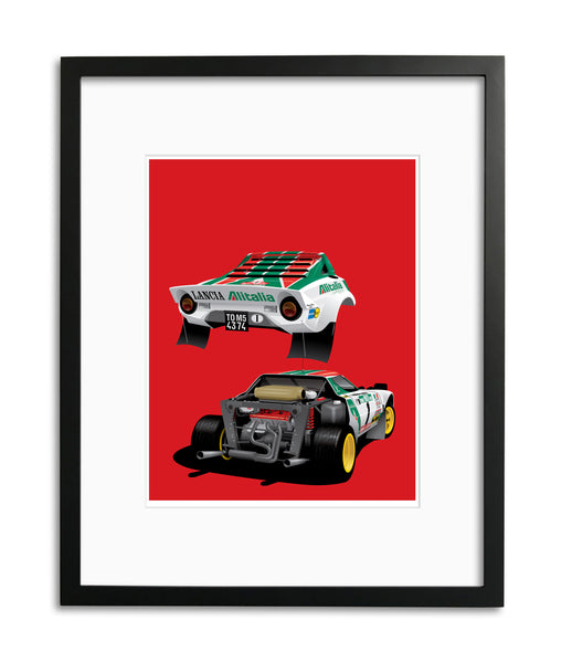 Lancia Stratos, by Ricardo Santos, Limited Edition Print