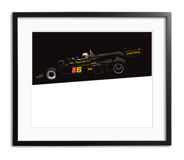 Mario Andretti Lotus 77, by Ricardo Santos, Limited Edition Print