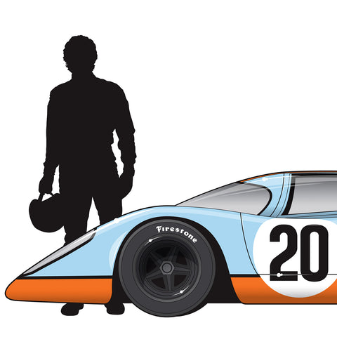 Steve McQueen Porsche 917, Le Mans movie, by Ricardo Santos